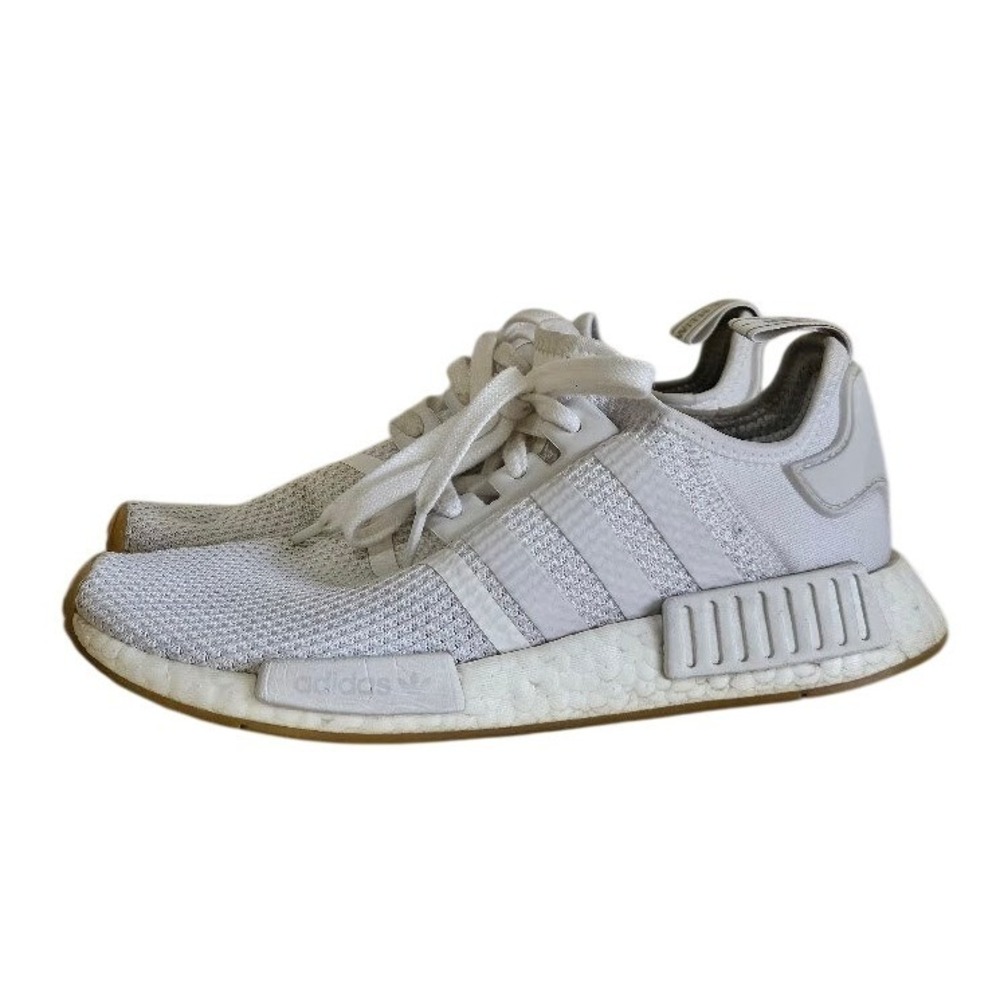 Adidas White Gum Sole Mens Running Shoes Sneakers Size 7 LVL 029002